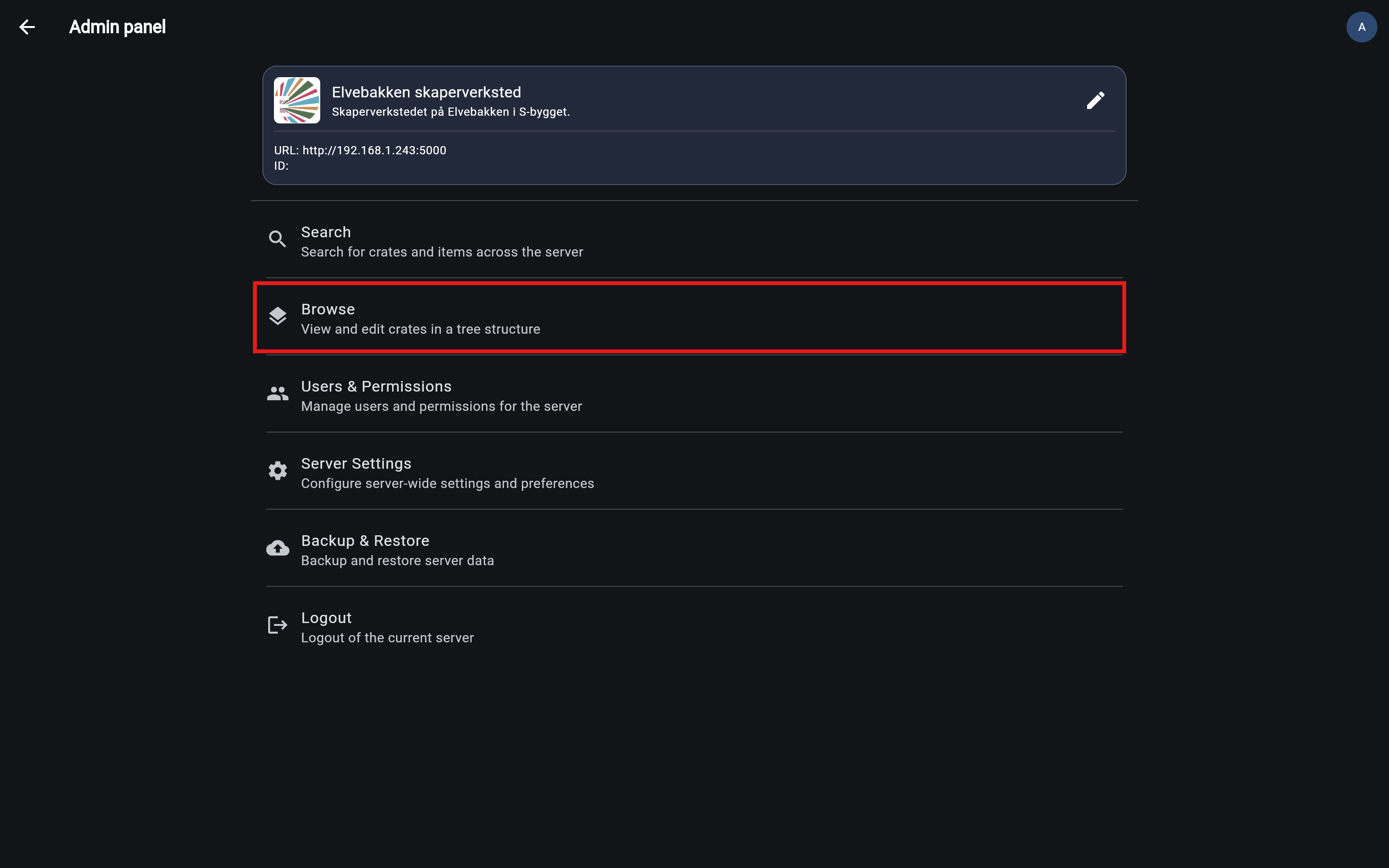 Browse button