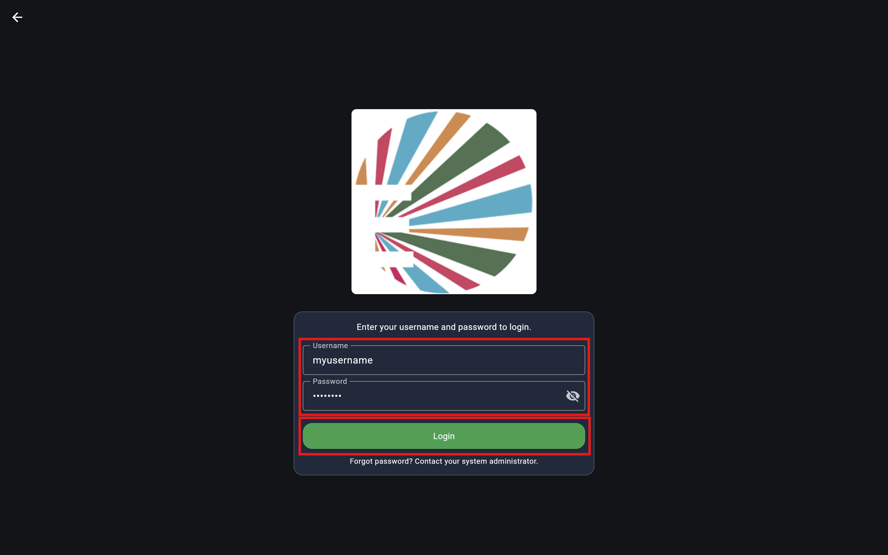 Login form